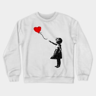 Low Poly Banksy Ballon Girl Crewneck Sweatshirt